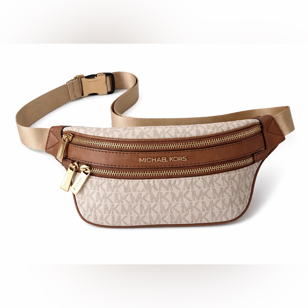 Michael Kors Tan and Cream Belt Bag